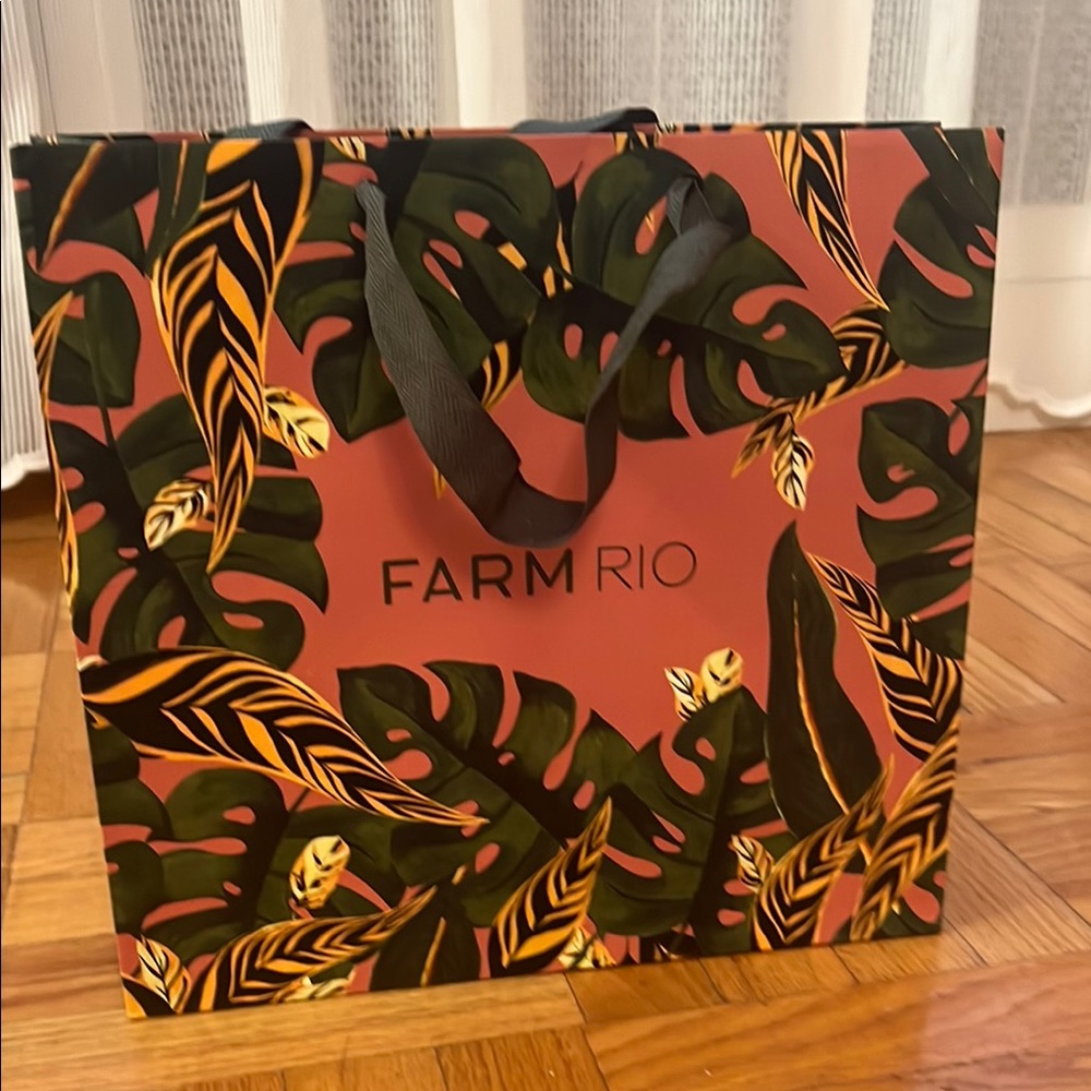 FARM Rio Pink and Green Botanical Bags